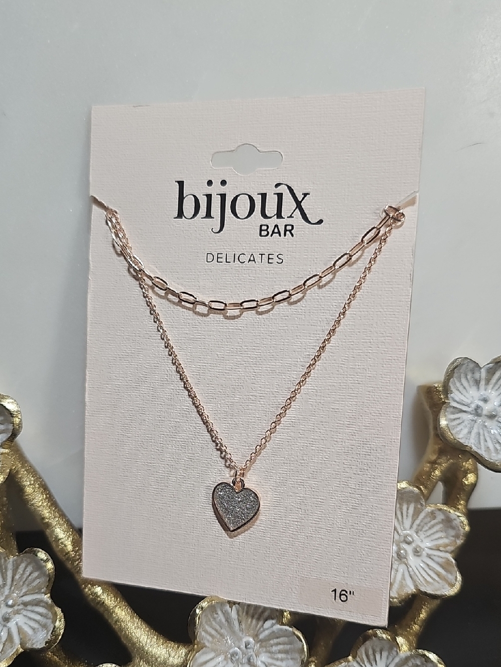 Bijoux Bar Double-Layer Heart Necklace